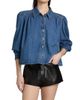Cinq à Sept Women's Lyla Puff-Sleeve Denim Shirt Jacket - 3