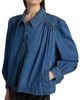 Cinq à Sept Women's Lyla Puff-Sleeve Denim Shirt Jacket - 6
