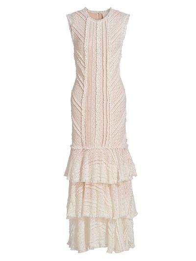 Cinq  Sept - Women's Maceio Lace-Tiered Maxi Dress