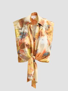 Cinq à Sept Women's Marianna Watercolor Floral Sleeveless Top