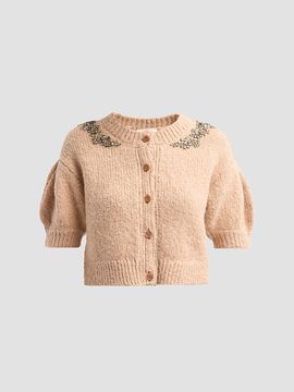Cinq à Sept Women's Millicent Crystal-Lace Alpaca-Blend Cardigan