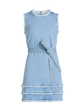 Cinq a Sept - Vega Sleeveless Belted Denim Midi Dress