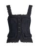 Cinq à Sept Women's Myra Guipure Lace Denim Top - 1