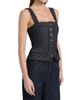 Cinq à Sept Women's Myra Guipure Lace Denim Top - 4