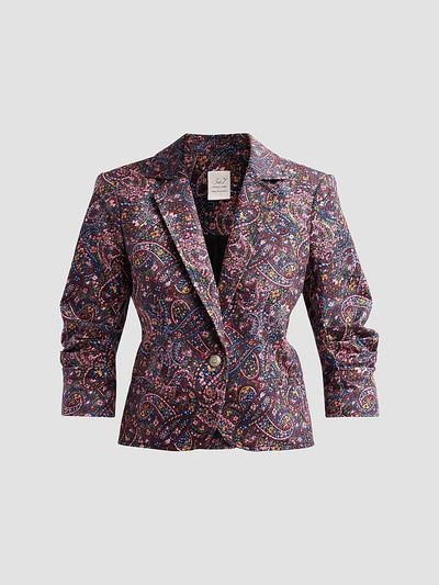 Cinq à Sept Women's Paisley Denim Le Petit Khloe Blazer