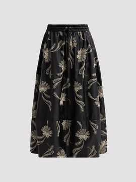 Cinq à Sept Women's Paisley Fan Embroidered Sirani Skirt