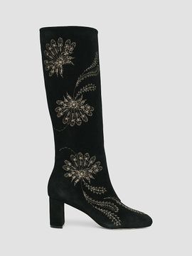 Cinq à Sept Women's Resort Dani 70MM Embroidered Suede Boots