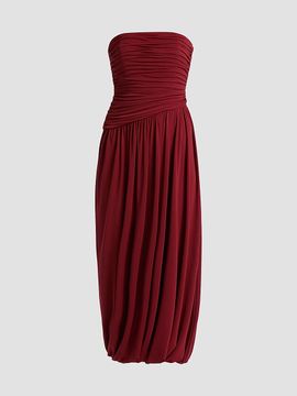 Cinq à Sept Women's Rosine Strapless Bubble-Hem Midi Dress
