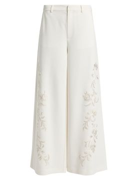 Cinq à Sept Women's Roxane Embroidered Wide-Leg Pants