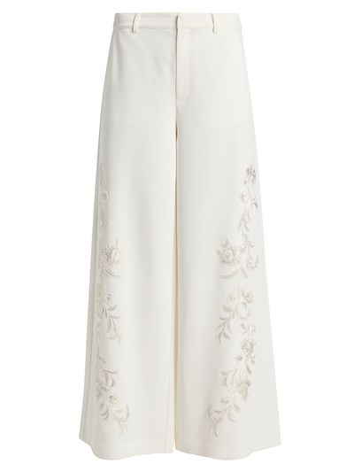 Cinq à Sept Women's Roxane Embroidered Wide-Leg Pants