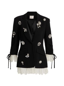 Cinq à Sept Women's Roxie Crystal Brooch Blazer