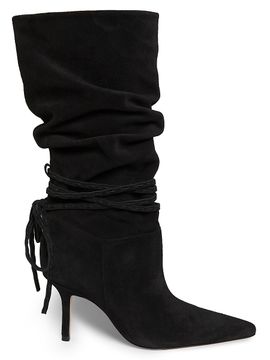 Cinq à Sept Women's Samina Wrap Around Heel 85mm Suede Boots