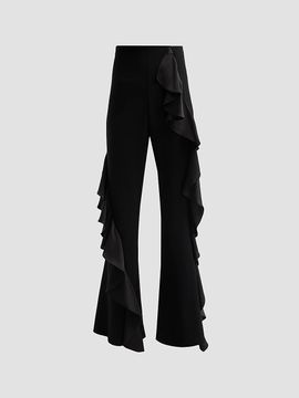 Cinq à Sept Women's Selah Ruffle Satin Pants