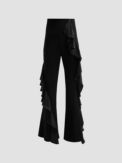Cinq à Sept Women's Selah Ruffle Satin Pants