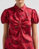 Cinq à Sept Women's Solange Paisley Fan Satin Top - 5