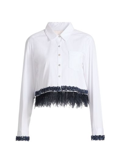 Cinq à Sept Women's Sylvan Lace Fringe Shirt
