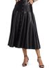 Cinq à Sept Women's Veena Faux Leather Midi-Skirt - 3