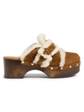 Cinq à Sept Women's Wrenley 45MM Shearling-Lined Suede Mules