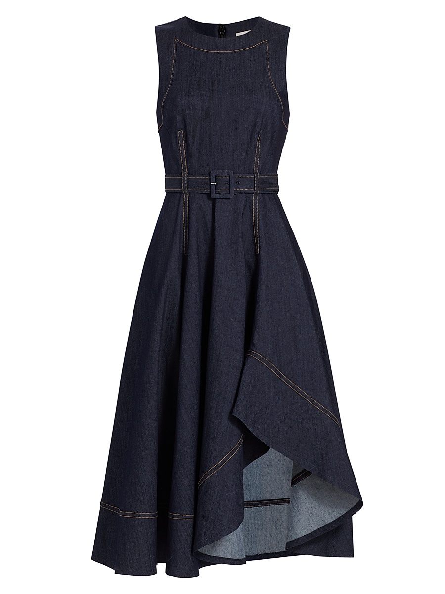 Cinq à Sept Women's Zelda Denim Belted Midi-Dress