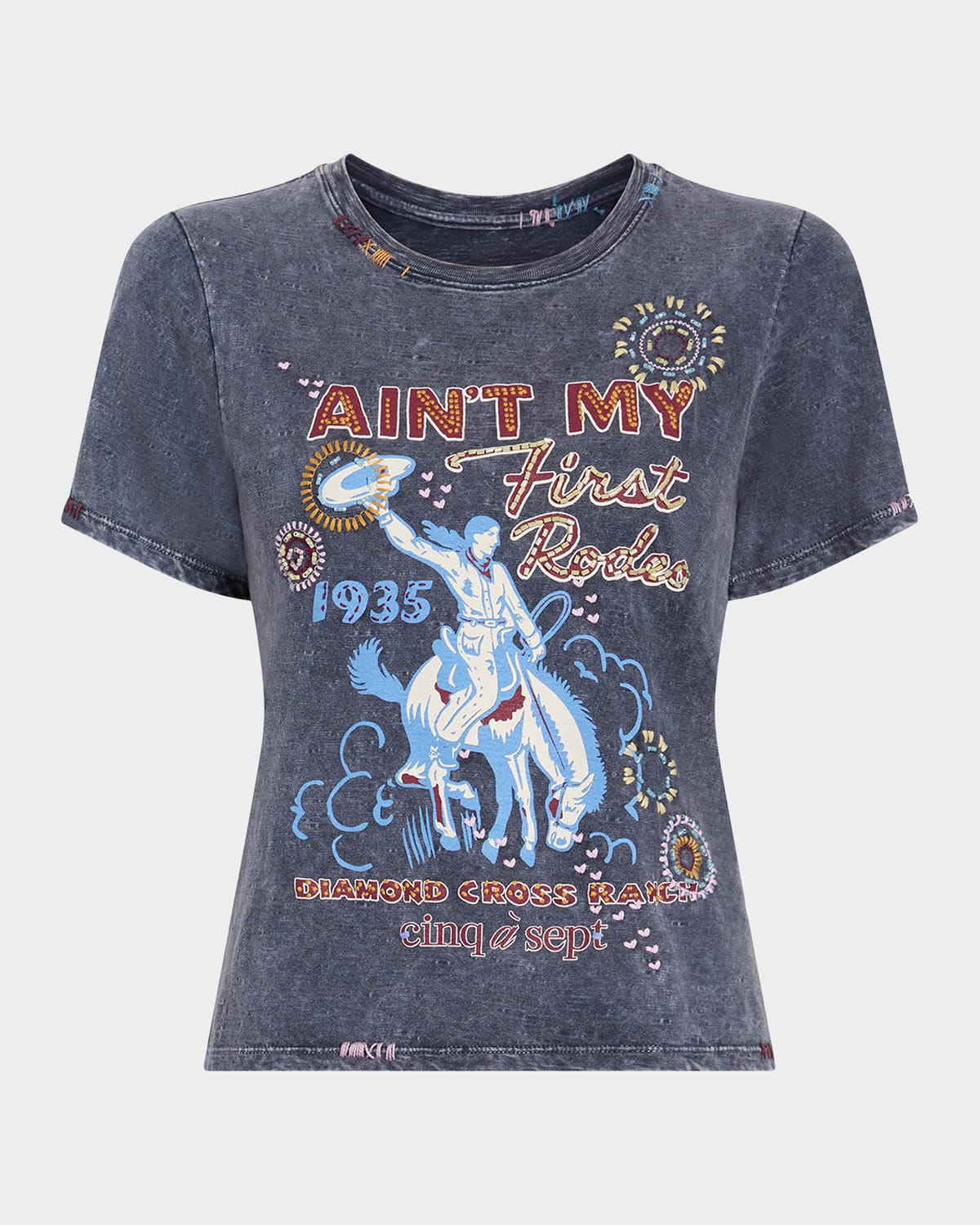 Cinq a Sept Ain & apos;t My First Rodeo Shrunken Tee