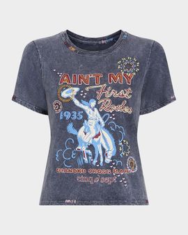 Cinq a Sept Ain & apos;t My First Rodeo Shrunken Tee