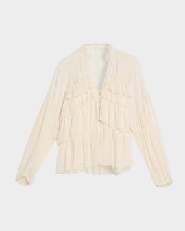 Cinq a Sept Amoura Tiered Ruffle Top
