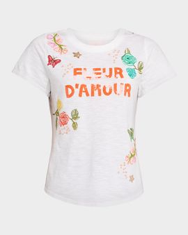 Cinq a Sept Angeli Fleur d & apos;Amour Crewneck Tee