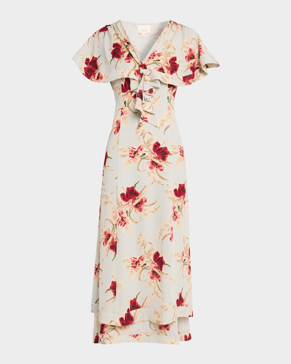 Cinq a Sept Anthony Wilted Poppy Maxi Dress