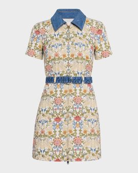 Cinq a Sept Bea Zip-Front Mini Dress