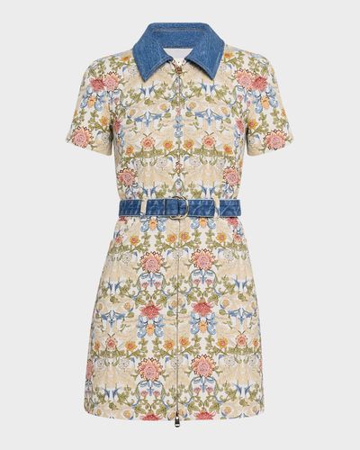 Cinq a Sept Bea Zip-Front Mini Dress