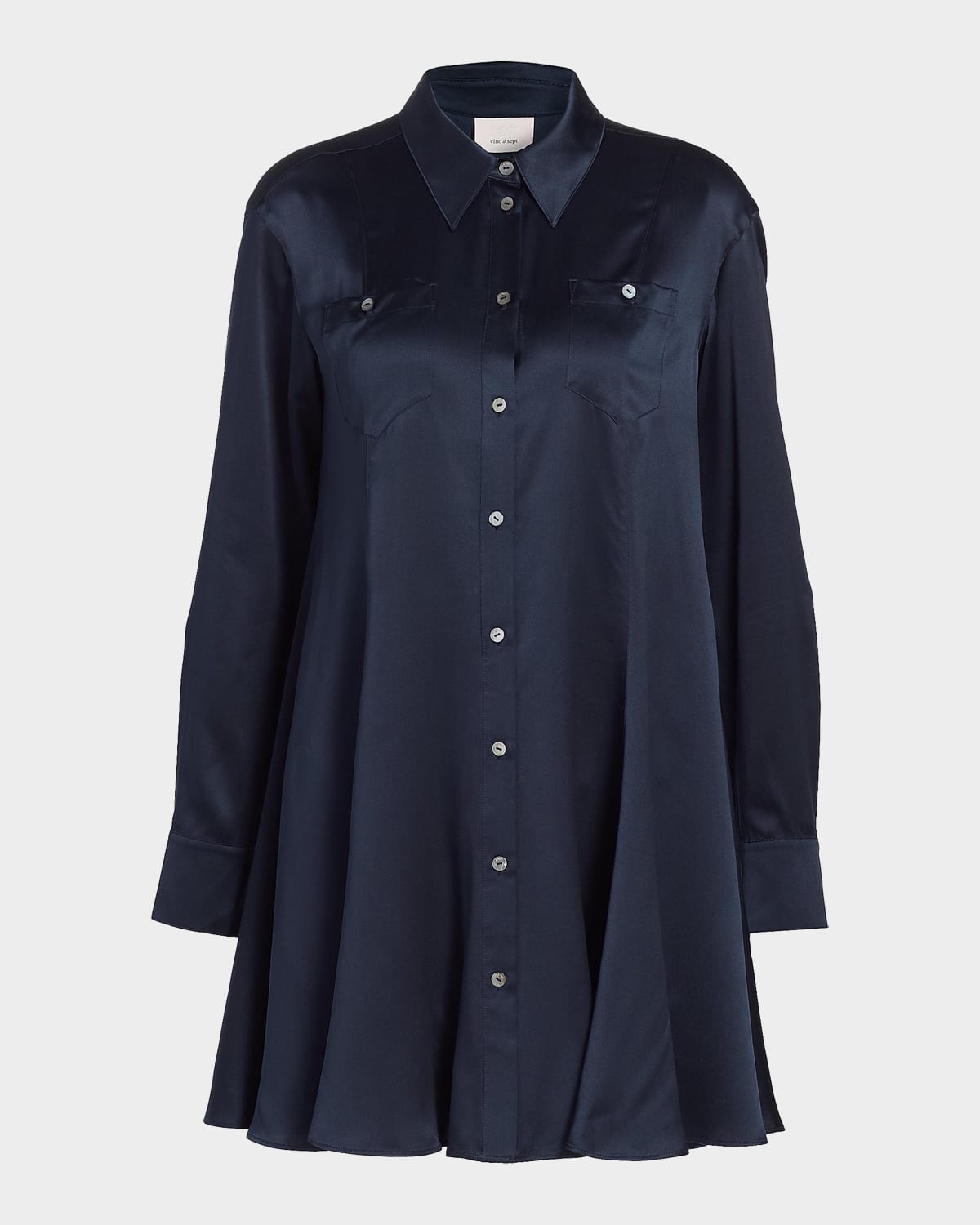 Cinq a Sept Belden Satin Shirtdress