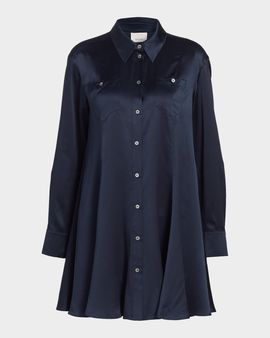 Cinq a Sept Belden Satin Shirtdress