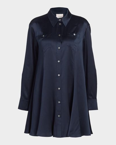 Cinq a Sept Belden Satin Shirtdress