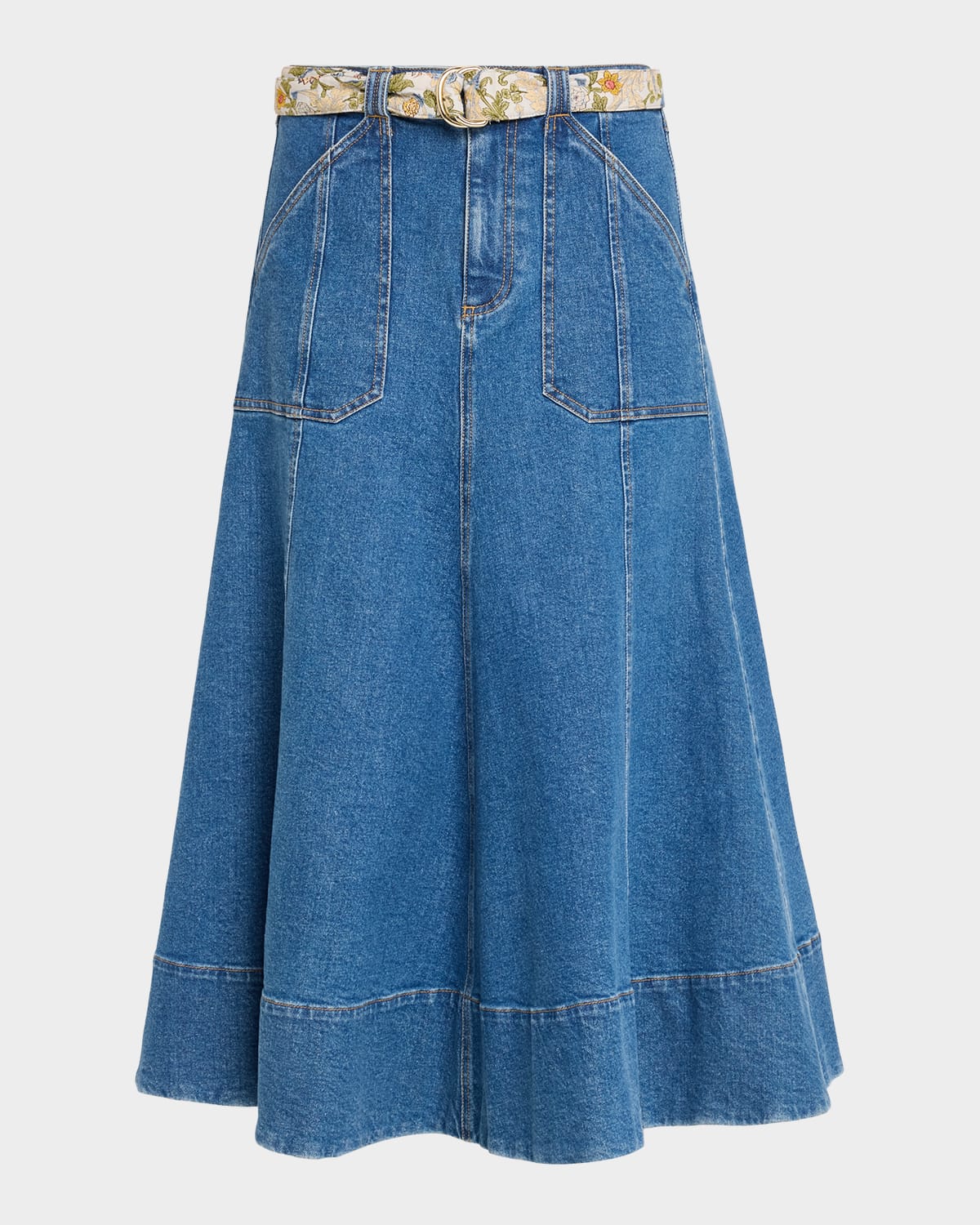 Cinq a Sept Benji Denim Midi Skirt