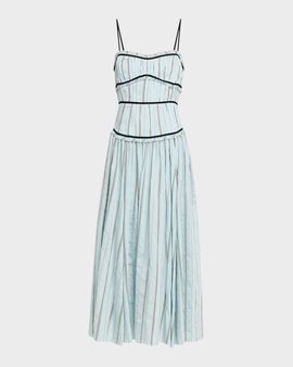 Cinq a Sept Celia Striped Maxi Dress