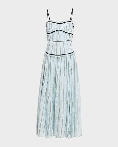 Cinq a Sept Celia Striped Maxi Dress