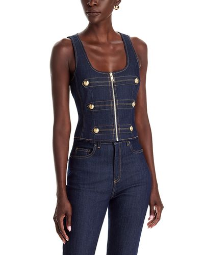 Cinq A Sept Cinq a Sept Abbot Scoop Neck Denim Top in Indigo
