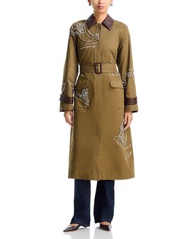 Cinq A Sept Cinq a Sept Almina Cotton Blend Embellished Coat