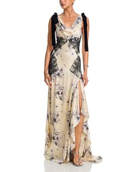 Cinq A Sept Cinq a Sept Antonella Hand Sketched Floral Silk Dress