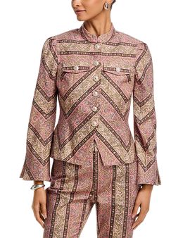 Cinq A Sept Cinq a Sept Avril Jean Jacket in Pepper Paisley