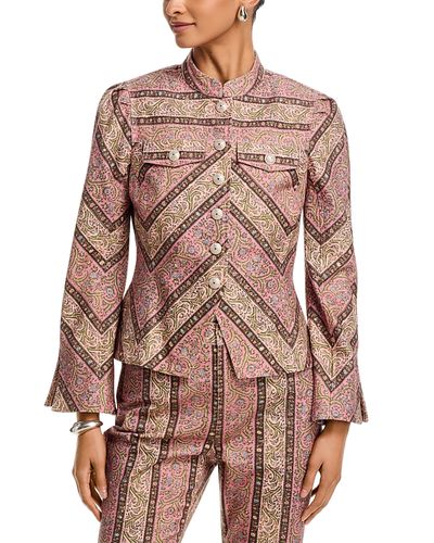 Cinq A Sept Cinq a Sept Avril Jean Jacket in Pepper Paisley
