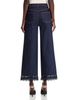 Cinq A Sept Cinq a Sept Benji Guipure Lace Trim Mid Rise Wide Leg Jeans in Indigo - 3