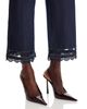 Cinq A Sept Cinq a Sept Benji Guipure Lace Trim Mid Rise Wide Leg Jeans in Indigo - 5