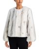 Cinq A Sept Cinq a Sept Benson Crystal Brooch Faux Fur Coat - 3