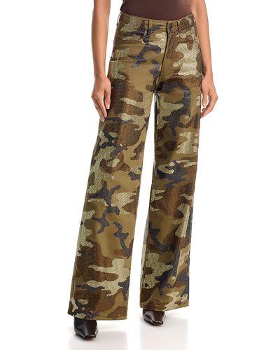 Cinq A Sept Cinq a Sept Blakely High Rise Straight Jeans in Camo Crystals