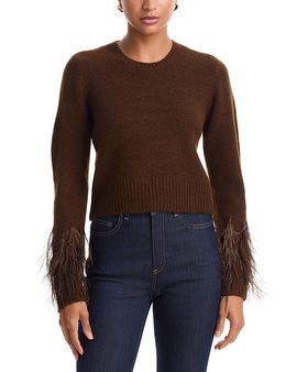 Cinq A Sept Cinq a Sept Briana Feather Trim Sweater