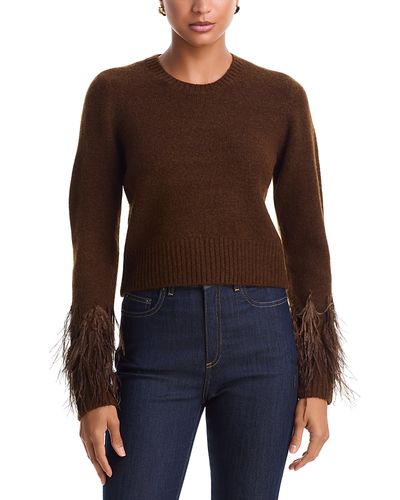 Cinq A Sept Cinq a Sept Briana Feather Trim Sweater