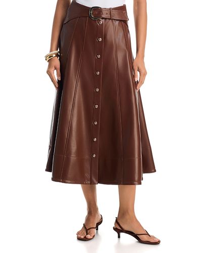 Cinq A Sept Cinq a Sept Briony Faux Leather Midi Skirt