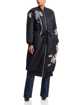 Cinq A Sept Cinq a Sept Celestina Embroidered Long Coat
