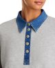 Cinq A Sept Cinq a Sept Corenna Denim Collar Pullover Sweatshirt - 4